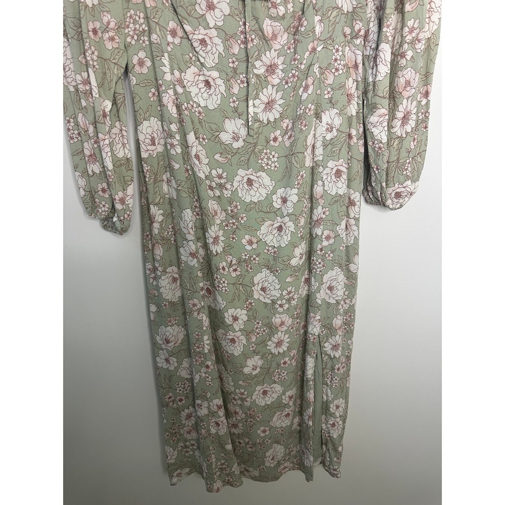 NWT Altard State Jessica Floral Midi Dress Milkmaid Coquette Cottage Green XL - Picture 5 of 14